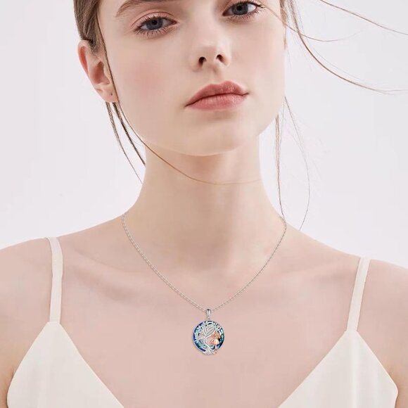 Sterling Silver Tree of Life Necklace with Crystal, 18+2 inch Chain, Gift Box - Picture 5 of 7